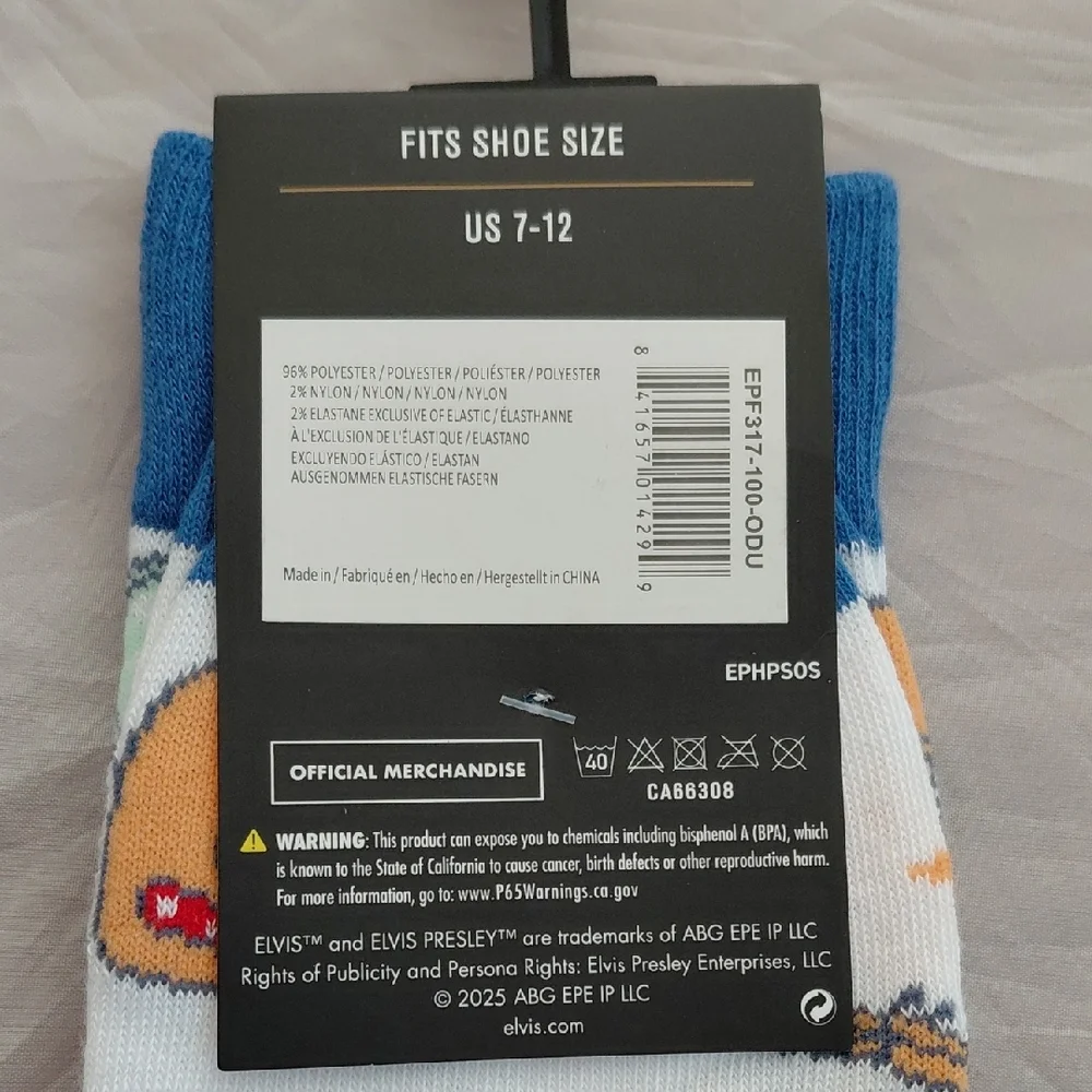 White and Blue Men's Socks